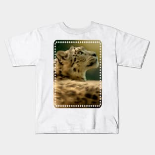 Contemplation- Snow Leopard Kids T-Shirt